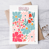 Bügelbild „Retro Flowers“ – florales DIY-Motiv im 70s Style