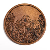 1 Kunstlederlabel "flower globe" - Ba.binaa Patterns