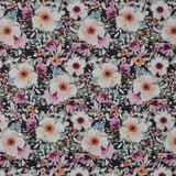 Baumwollstoff Blumen Navy Lila Ba.binaa Patterns