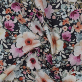 Baumwollstoff Blumen Navy Lila Ba.binaa Patterns