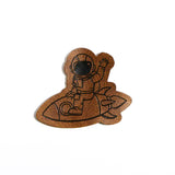 Lederlabel aufnäher Babinaa Pattterns Astronaut & Rakete