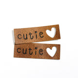 1 Kunstlederlabel "cutie" - Ba.binaa Patterns