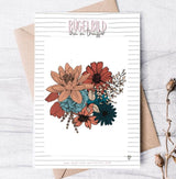 Bügelbild Floral Buquet, Blumen, Blumenstrauß, Ba.binaa Patterns