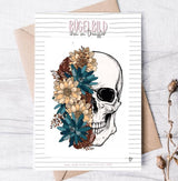 Bügelbild Floral Skull, Totenkopf, Blumen, Ba.binaa Patterns