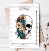 Bügelbild Floral Skull, Totenkopf, Blumen, Ba.binaa Patterns (2)