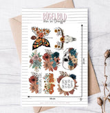 Bügelbild Patches für Taschen und Co. Ba.binaa Patterns Blumen, Skull