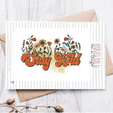 Bügelbild Stay Wild, Blumen, Retro, Ba.binaa Patterns