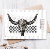 Bügelbild Western Skull Ba.binaa Patterns Racing