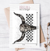 Bügelbild Western Skull Ba.binaa Patterns Racing