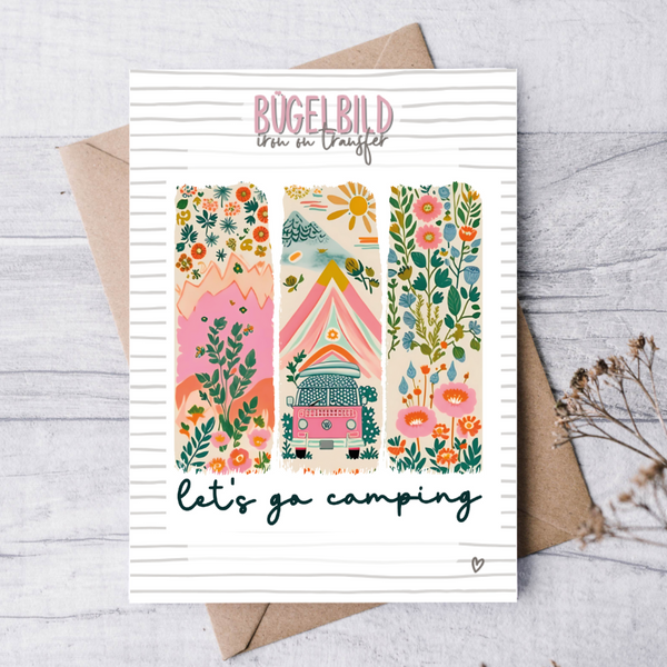 Bügelbild „Lets go Camping"