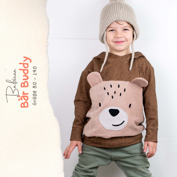 Bär Buddy – Hoodie Schnittmuster Kinder mit Bär
