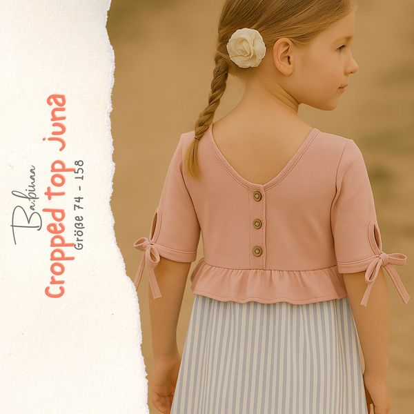 Cropped Top Juna – Crop Top Schnittmuster Mädchen