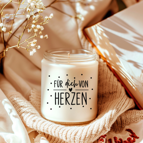 Rub-On Sticker "von Herzen" UV-Aufkleber mit 3D-Effekt