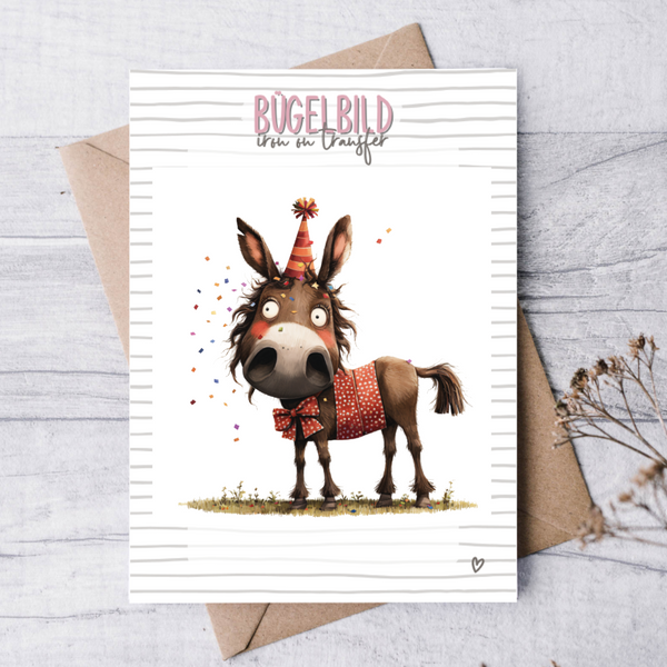 Bügelbild „Geburtstags Pferd“