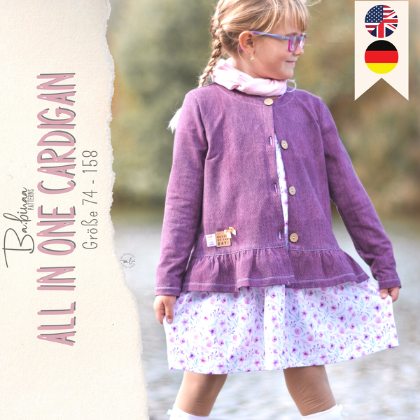 All in one Cardigan – Cardigan Schnittmuster Kinder