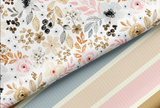 Rib Jersey süße Blüten Streifen Vorbestellung - Ba.binaa Patterns