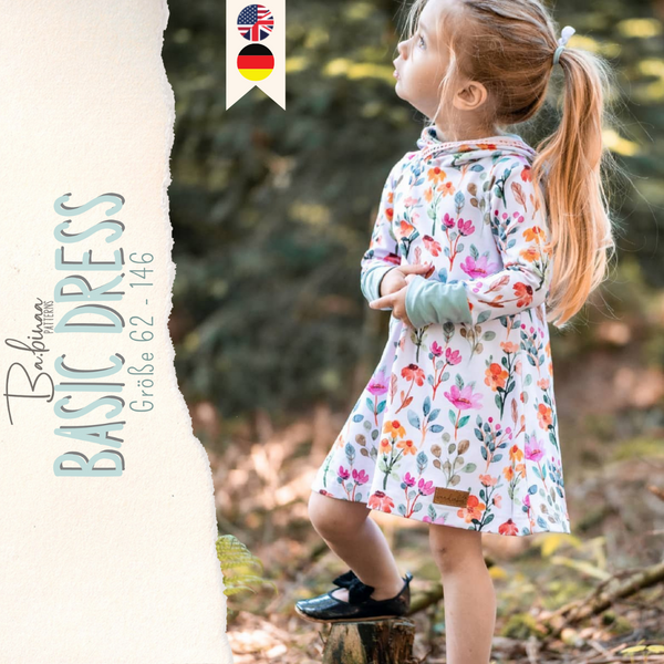 Basic Dress – Kleid Schnittmuster Mädchen A-Linie