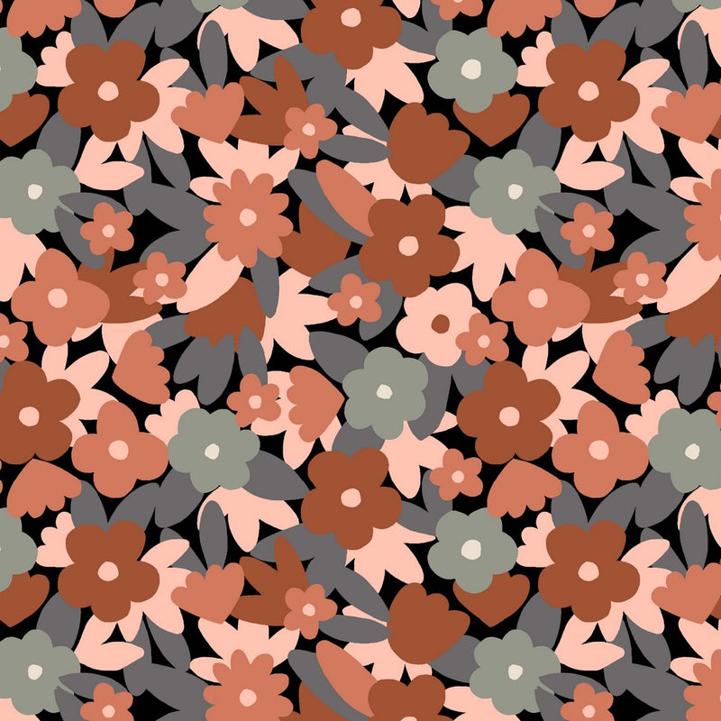 Stoff Soft Sweat Blumen klecks Ba.binaa Patterns
