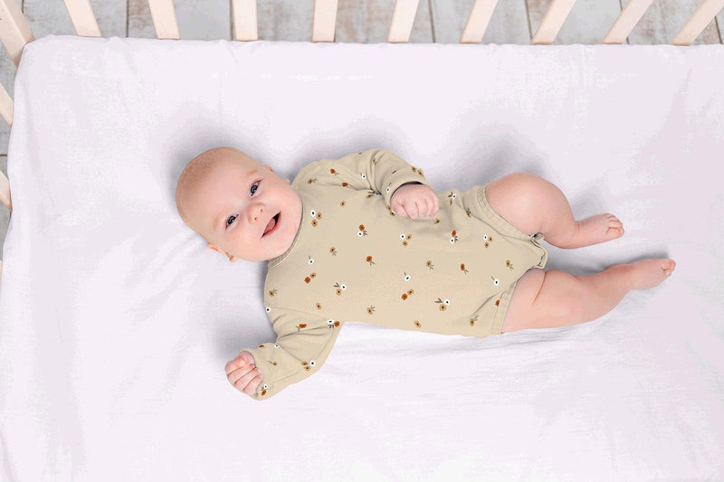 Ba.binaa Patterns Jersey mini Blumen beige
