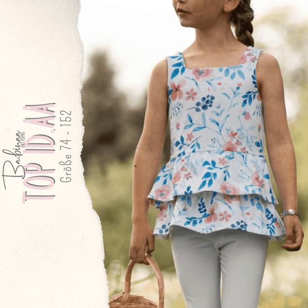 Top Id.aa – Top Schnittmuster Mädchen mit Volant