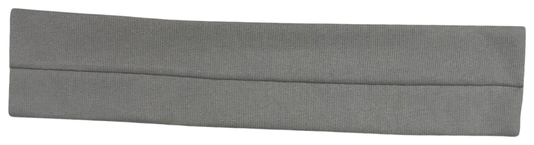 Headband turned right side out with the seam in the centre
