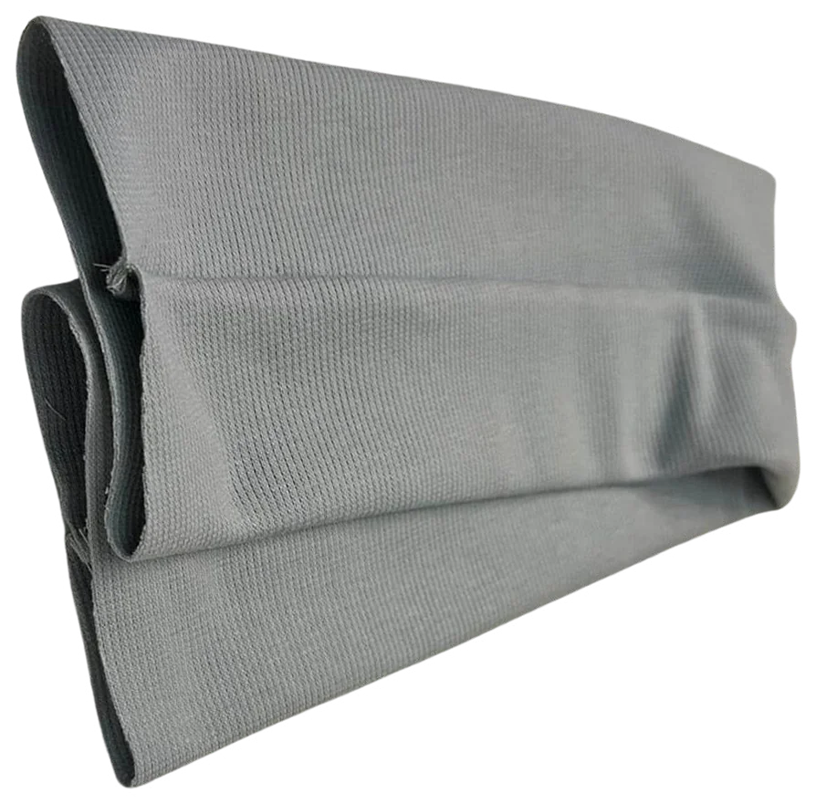 Headband folded in half with offset ends