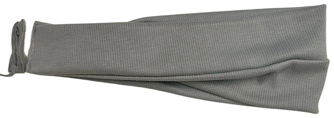 Trimming the excess seam allowance on the headband
